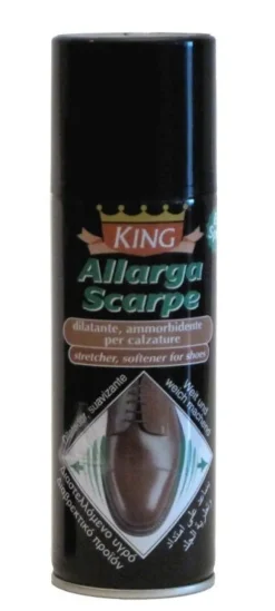 Allargascarpe Spray per Scarpe in Pelle e Tessuto King 200ml
