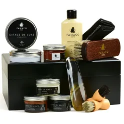 Cofanetto in Legno Completo di Prodotti per Rinnovare Scarpe in Pelle - Famaco Paris Coffret Monet