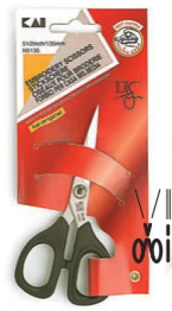Forbici KAI Inox 5135 Rasafilo Orlatrice Lama Dritta 13,5cm