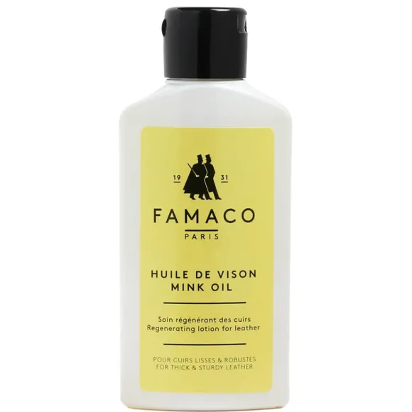 Olio di Visone per la Cura delle Scarpe in Pelle Grassa - Famaco Paris Huile de vison